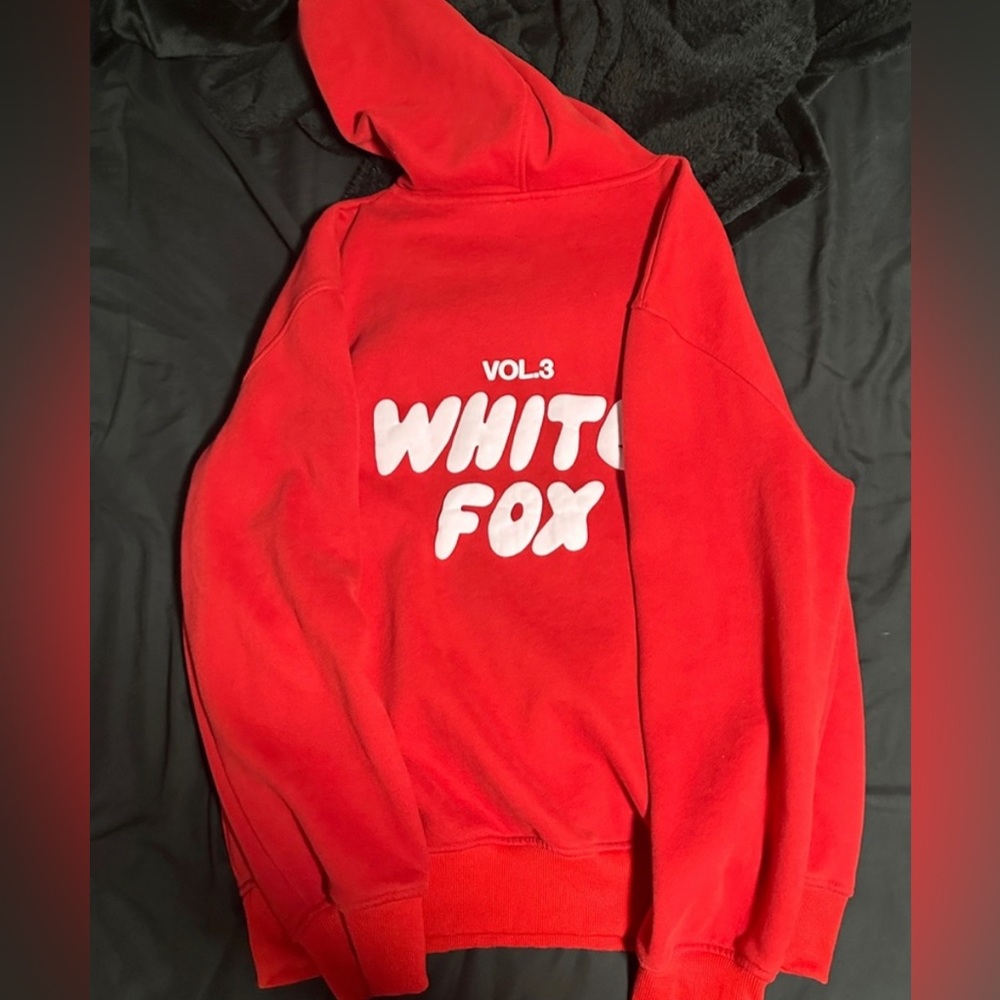 White fox hoodie